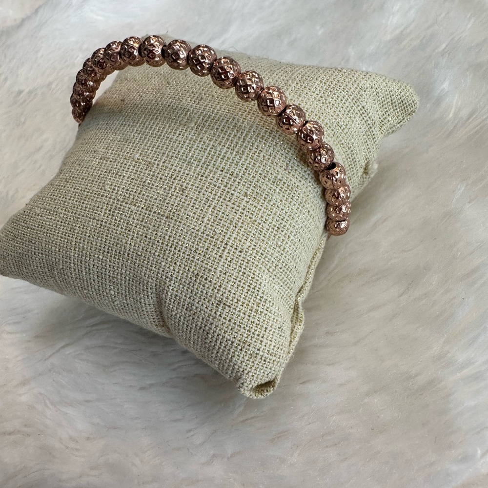 Alex and Ani Textured Rose Gold Bangle